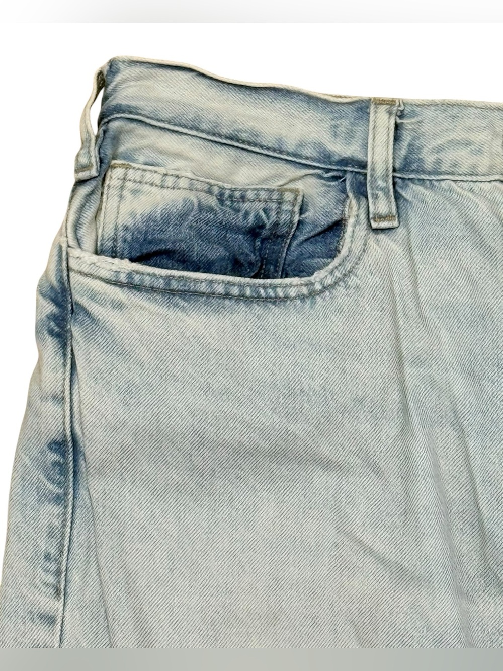 FRAME Le Jane Crop Luster Light Wash Raw Hem Jeans Size 30 - Picture 6 of 14